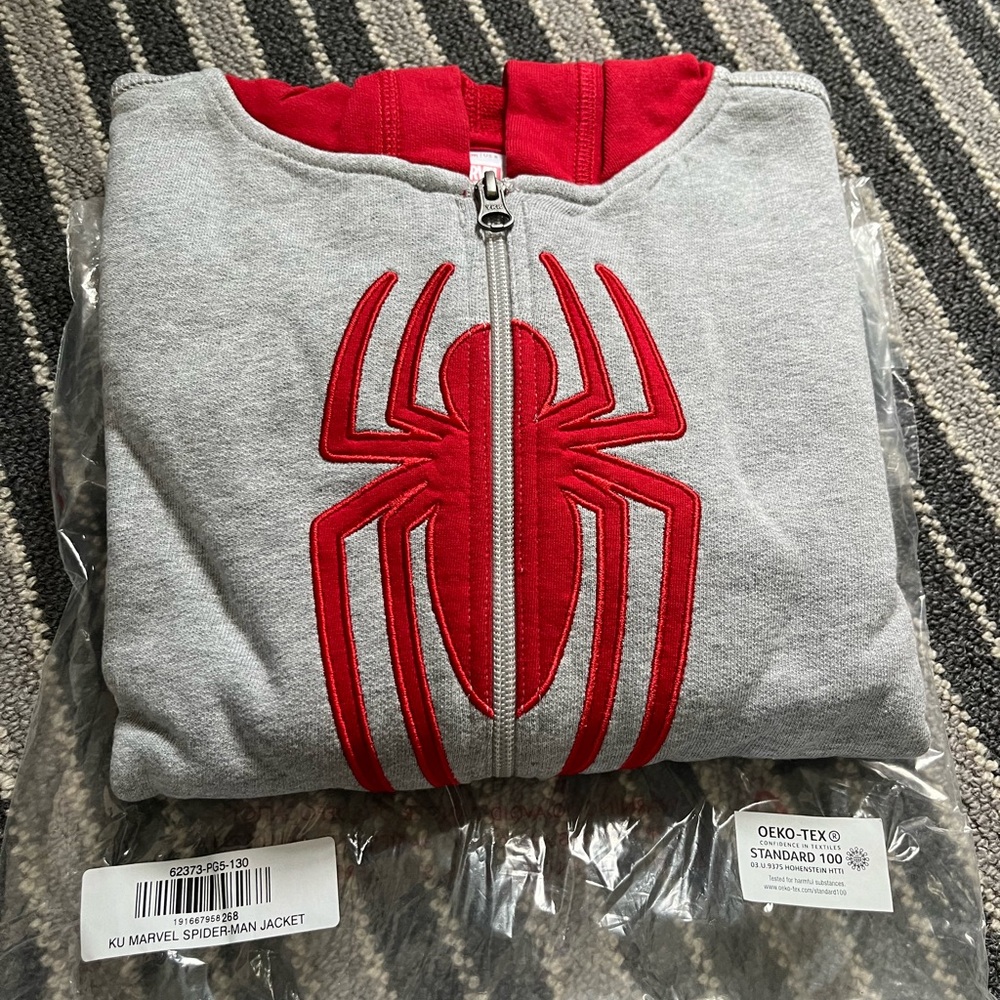 Hanna Andersson marvel Spider-Man hoodie nwt size 130